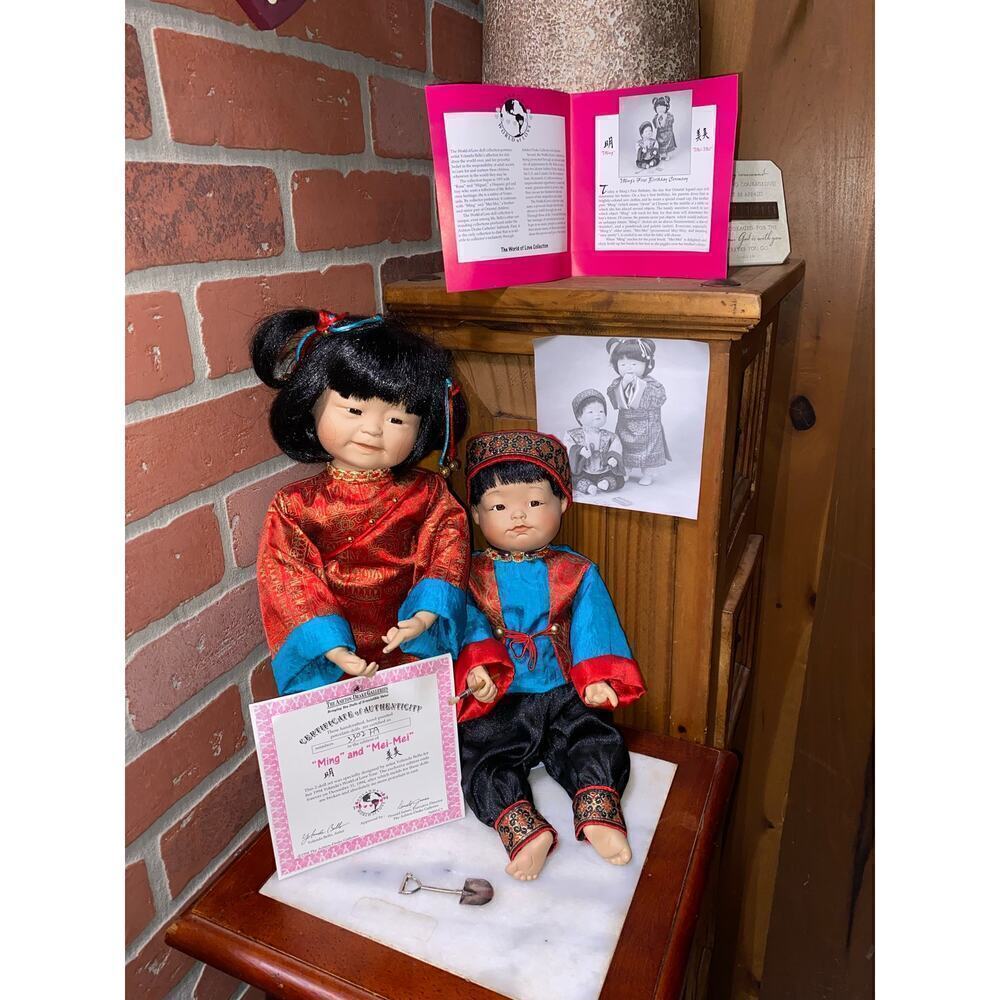 Ashton Drake Galleries Ming&Mei Mei 1994 Yolanda Bello Signed‎ Dolls COA:…
